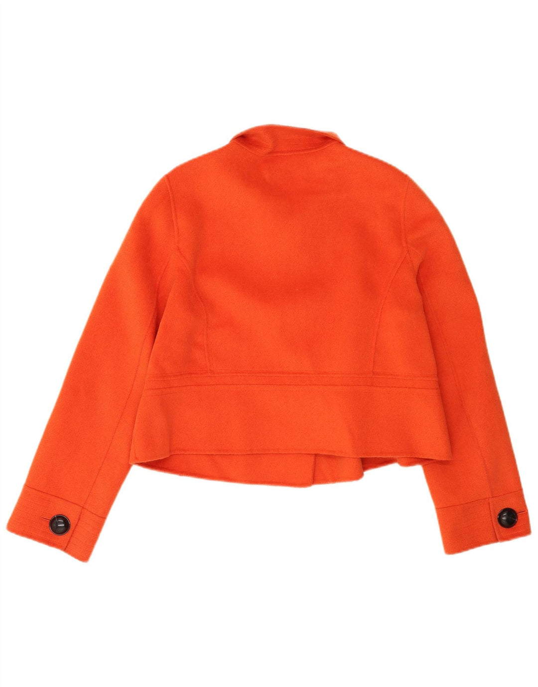 Jaqueta Bolero Feminina Jaeger com 3 Botões Reino Unido 12 Médio Laranja Angora