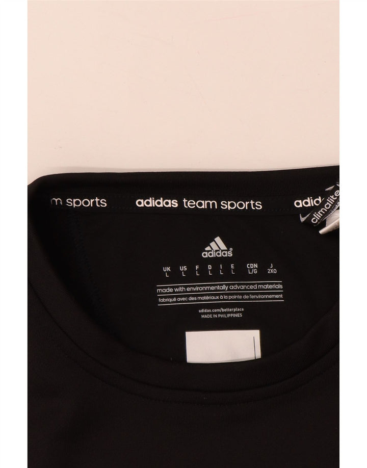 ADIDAS Mens Climalite Moletom Jumper Grande Branco Colourblock Poliéster