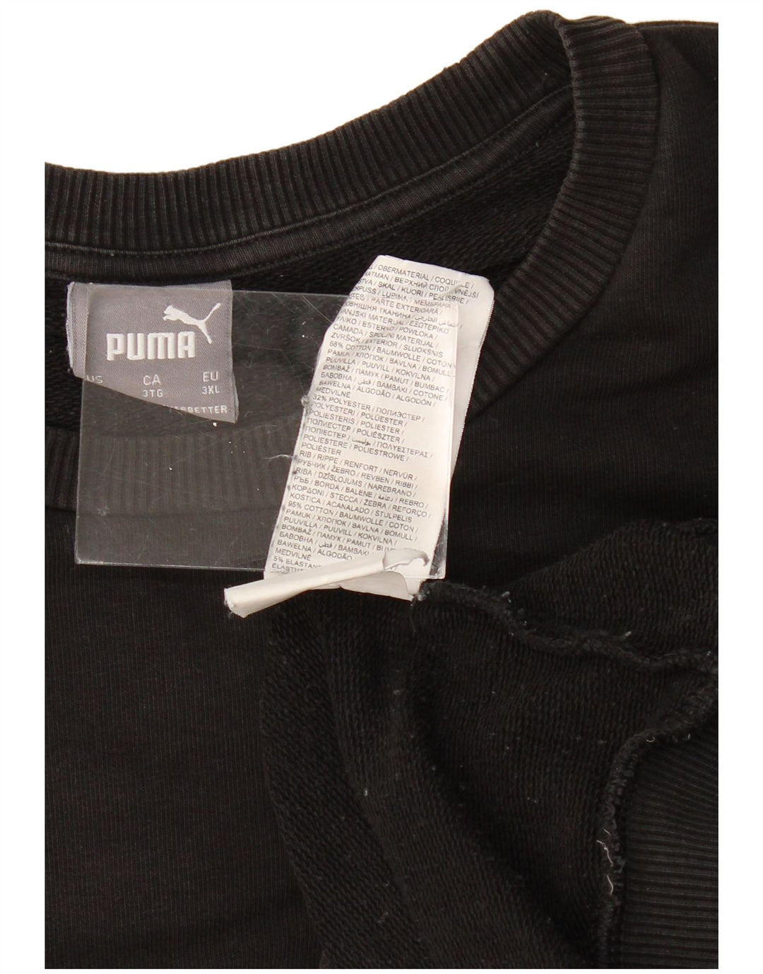 PUMA moletom gráfico masculino jumper 3XL algodão preto