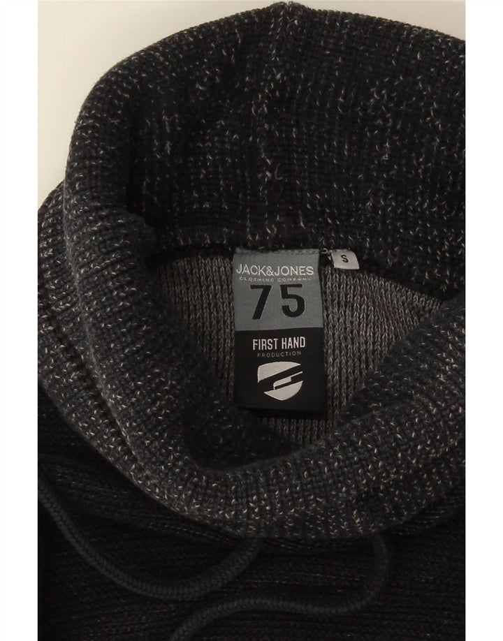 JACK & JONES Suéter masculino com gola redonda pequeno cinza