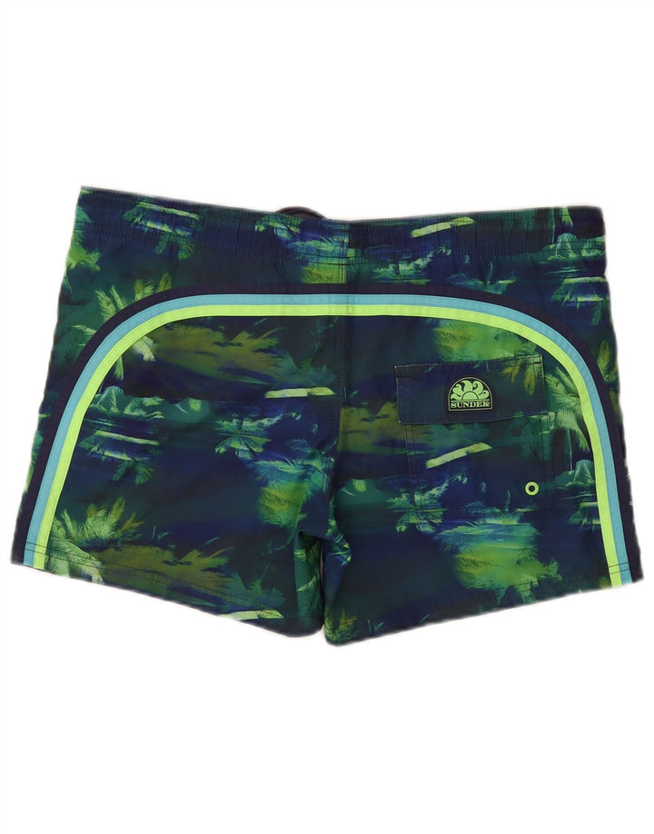 Shorts de natação masculino Sundek médio azul marinho colorblock poliéster havaiano