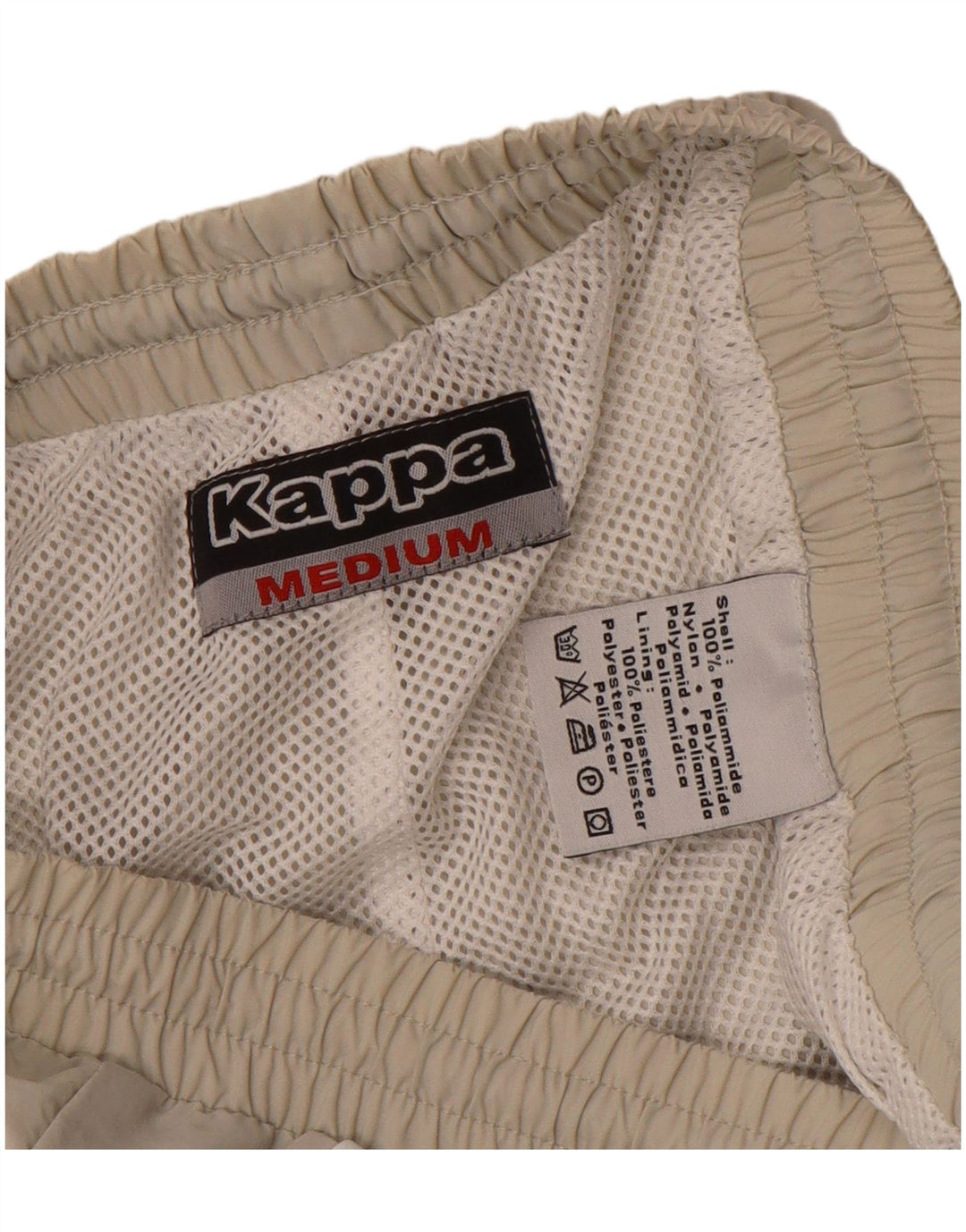 Calça de treino masculina Kappa médio bege Colourblock poliamida