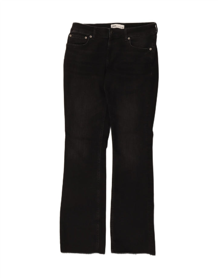 Zara Jeans Bootcut Feminino EU 40 Médio W30 L31 Algodão Preto
