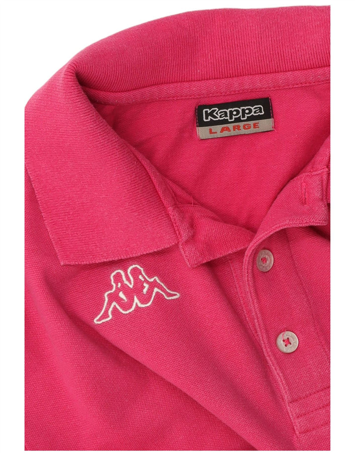 Camisa polo masculina Kappa grande rosa