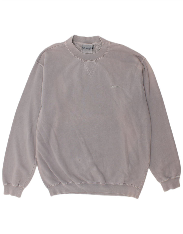 Wrangler moletom masculino jumper grande algodão cinza