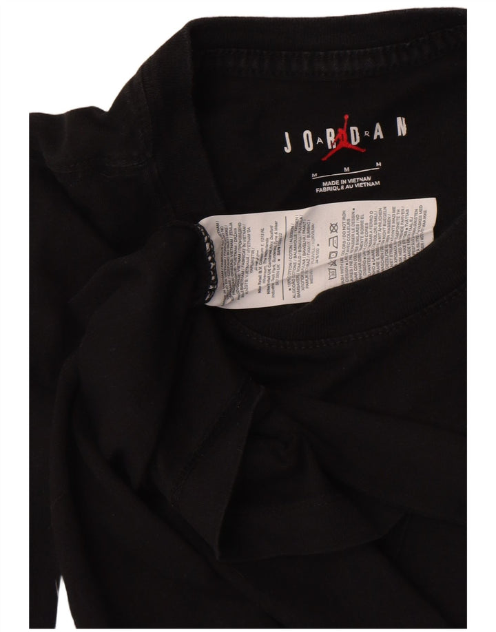 Camiseta Jordan masculina Air Graphic Top médio algodão preto