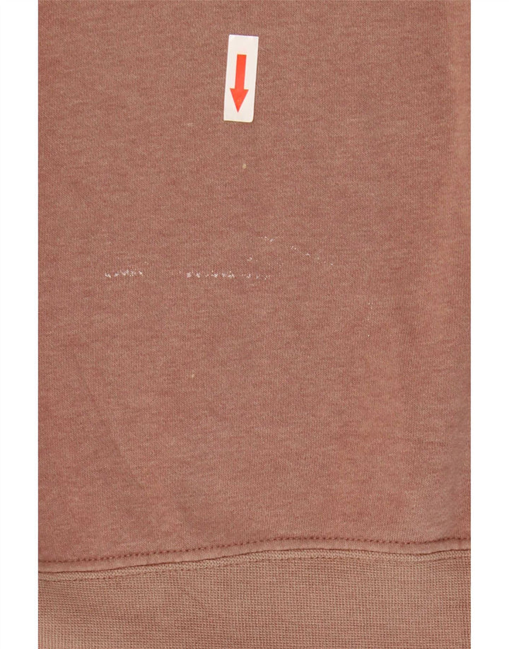 Jumper com capuz gráfico Nike feminino oversized Longline UK 14 marrom médio