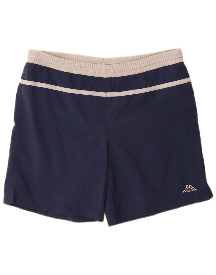 Shorts de natação masculino Kappa grande azul marinho Colourblock Nylon