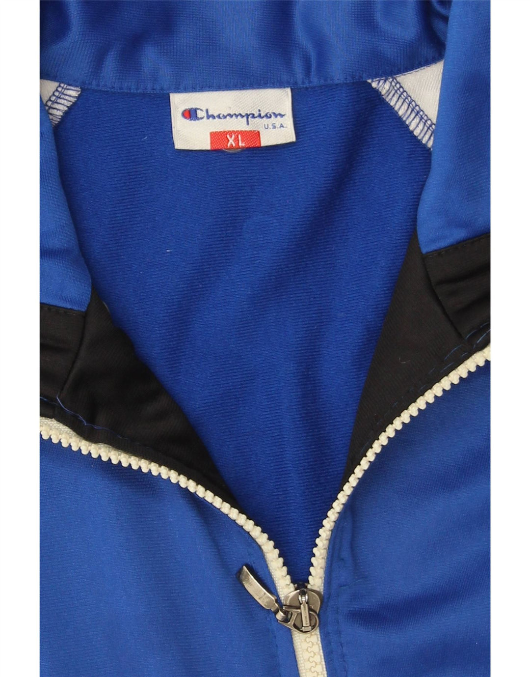 Champion Mens Treino Top Jaqueta XL Azul Colorblock Poliéster