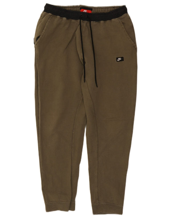Calça de treino masculina Nike Joggers XL cáqui colorblock algodão