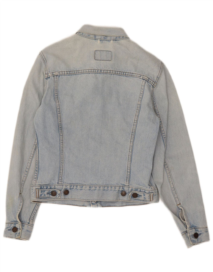 Jaqueta jeans feminina Levi's UK 10 algodão azul pequeno