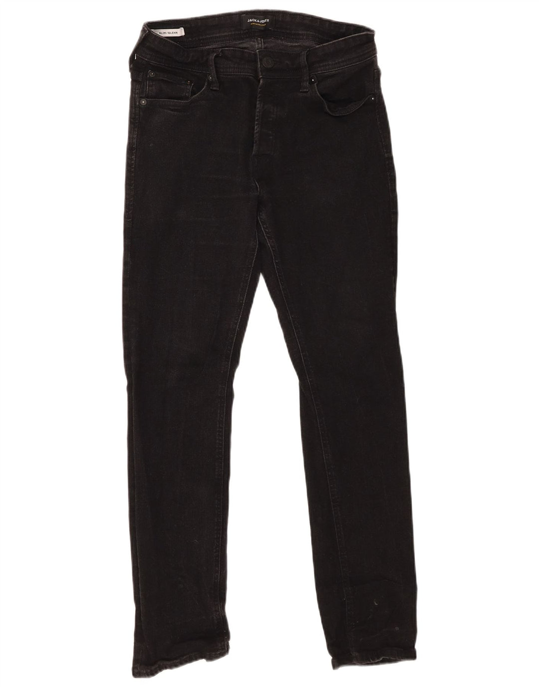 Jack & Jones Masculino GLENN Slim Jeans W30 L30 Algodão Preto
