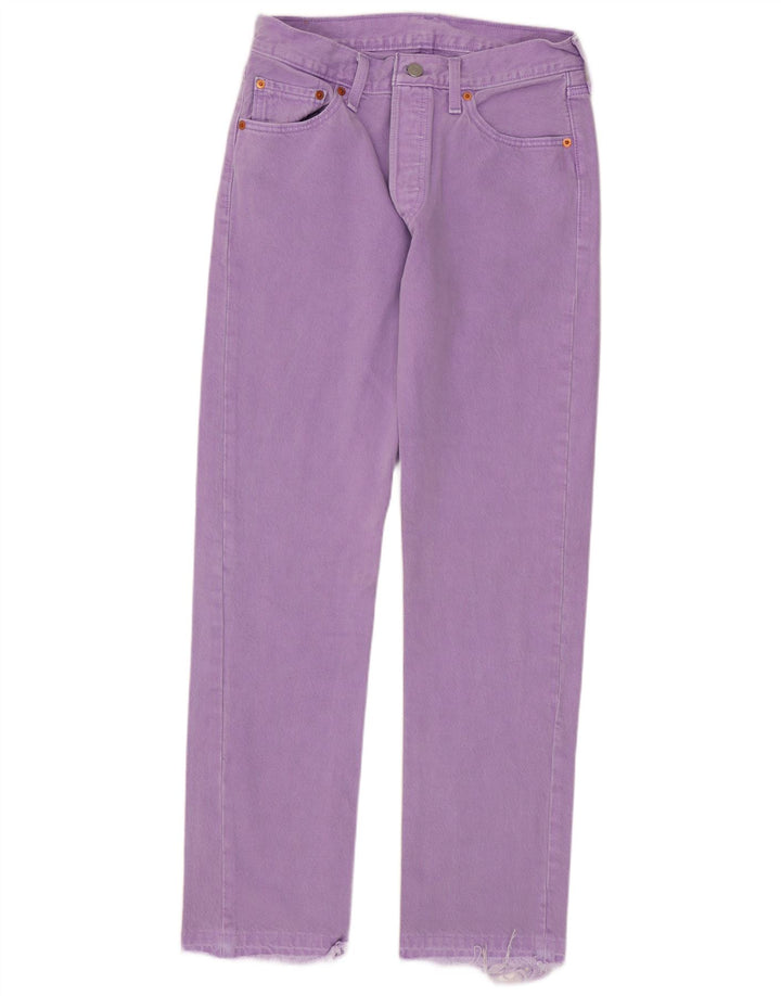 Calça jeans feminina Levi's 501 Straight W28 L29 roxa