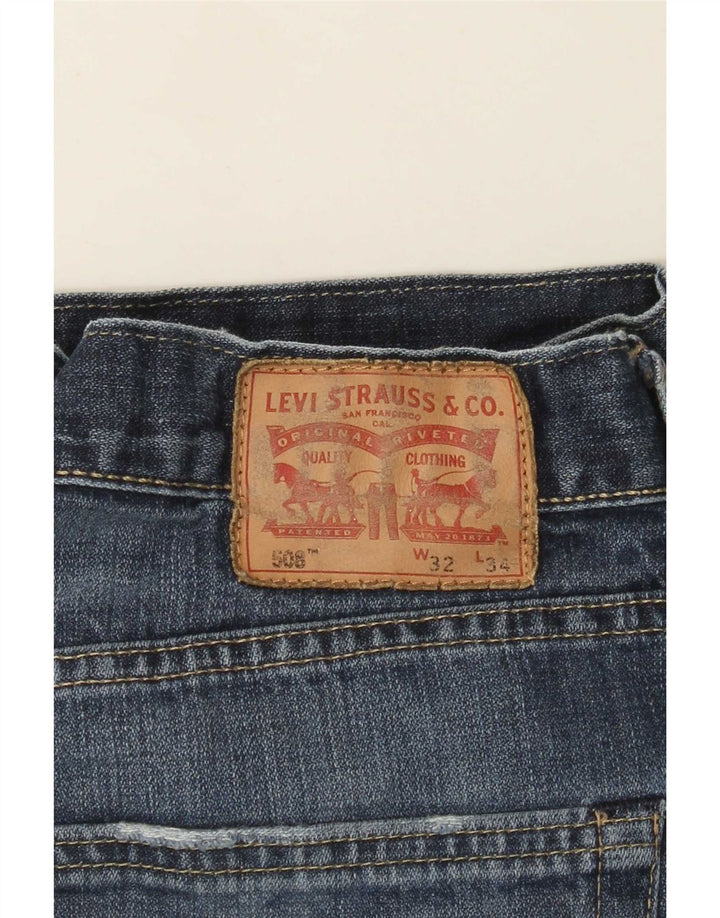 Calça jeans feminina Levi's 508 Straight W32 L28 azul