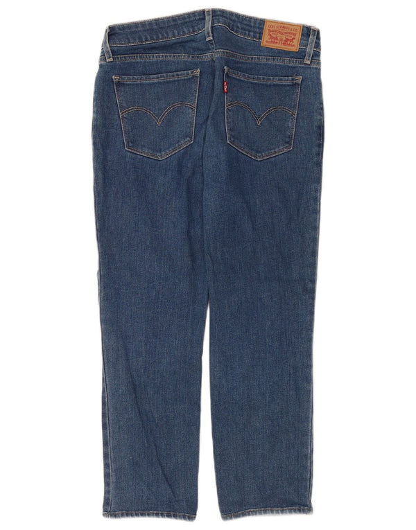 LEVI'S Feminino 712 Crop Slim Jeans W29 L24 Azul Algodão