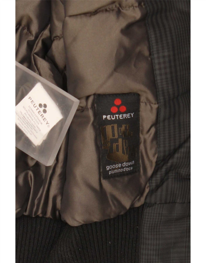Jaqueta masculina bomber acolchoada PEUTEREY IT 46 pequena cinza houndstooth poliamida