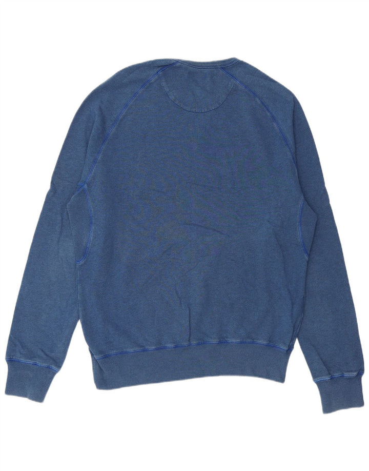 Fred Perry moletom masculino jumper grande algodão azul