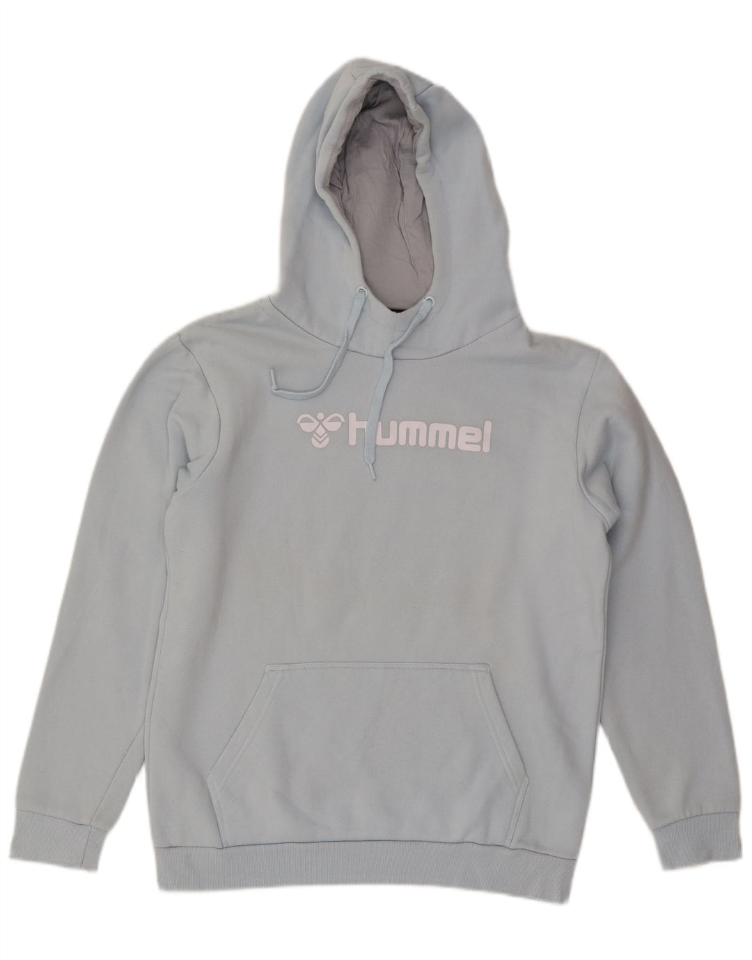Hummel moletom com capuz masculino gráfico azul médio algodão
