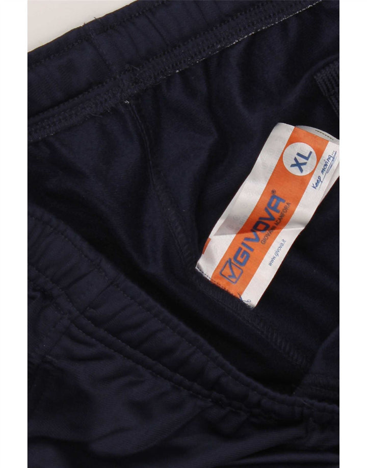 Givova Calça de treino masculina gráfica Joggers XL azul marinho poliéster