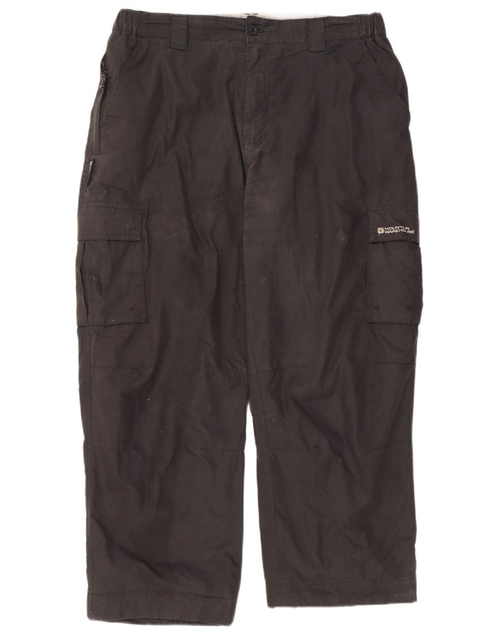 Mountain Warehouse Calça masculina reta cargo cortada W36 L25 preta