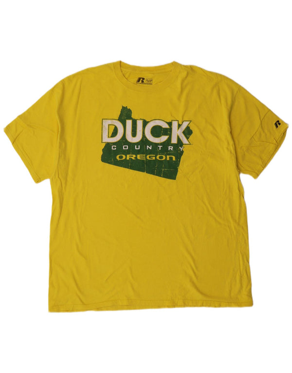 Russell Athletic Camiseta masculina gráfica Top 2XL Amarelo