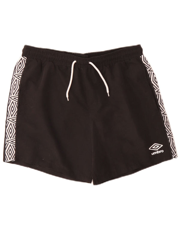 Umbro Shorts de natação masculino gráfico grande poliéster geométrico preto