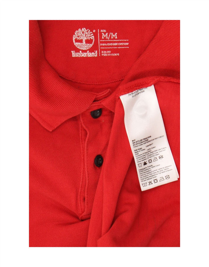 TIMBERLAND Mens Polo Shirt Medium Red Cotton Vintage Timberland and Second-Hand Timberland from Messina Hembry 