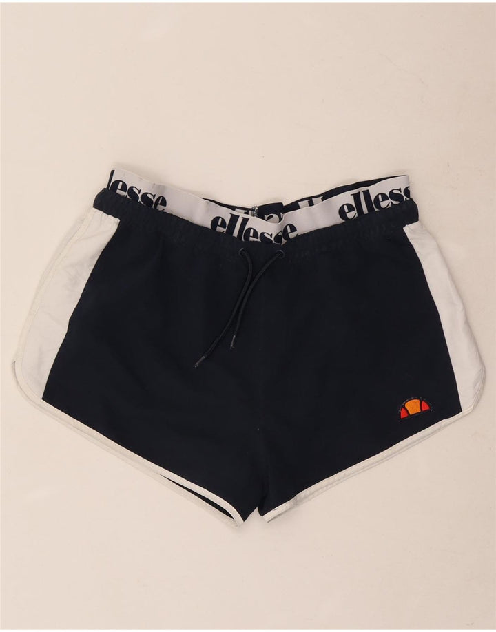 Shorts esportivos masculinos Ellesse grande poliéster colorblock azul marinho