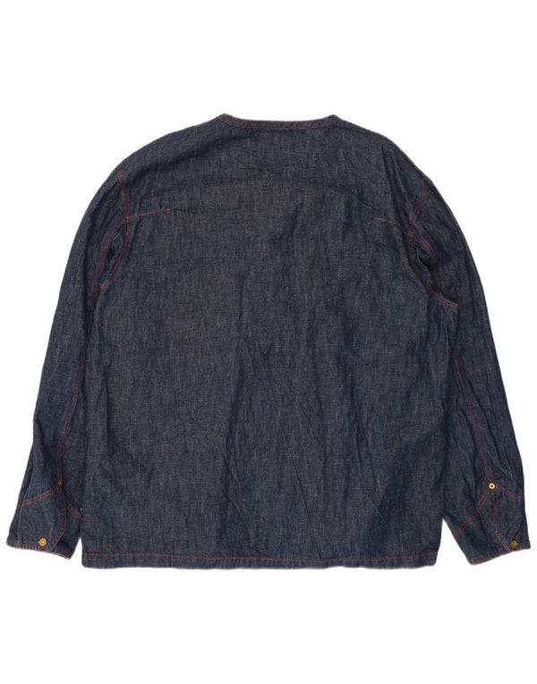 Camisa jeans masculina LEVI'S XL azul marinho algodão