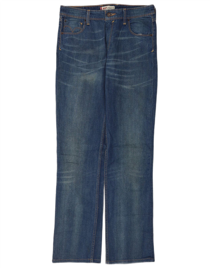 Calça jeans feminina Levi's 627 Straight W31 L34 azul algodão