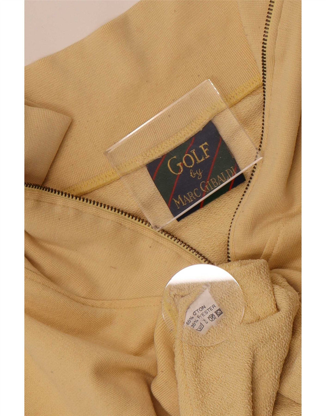 Marc Gibaldi moletom masculino golf gráfico com zíper e gola grande amarelo