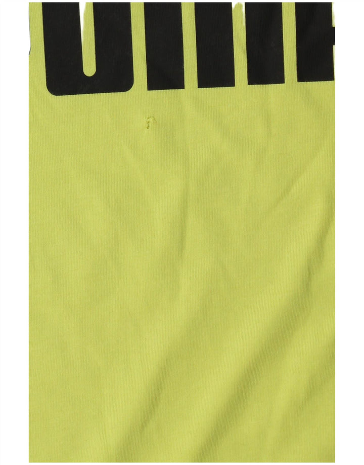 PUMA Mens Graphic Vest Top Médio Algodão Verde