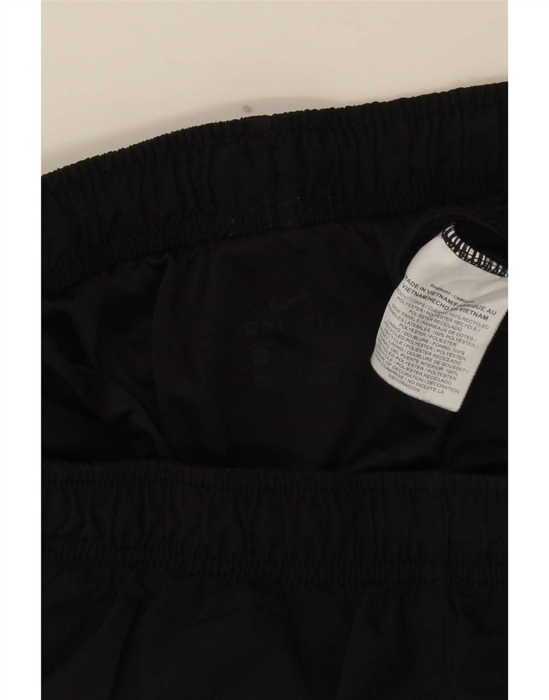 Shorts esportivos femininos Nike Dri Fit UK 16 grande poliéster preto