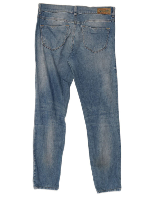 Diesel feminino Livier-tornozelo cintura baixa super slim jegging jeans W28 L27 azul