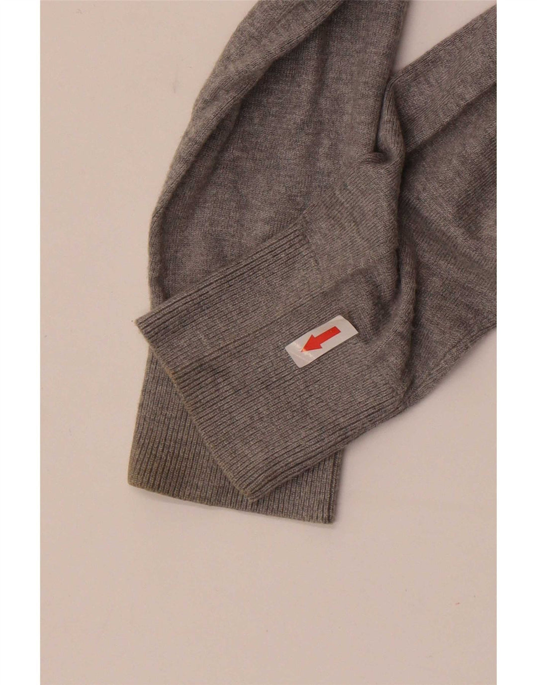 Suéter masculino Zara com decote em V cinza médio manchado