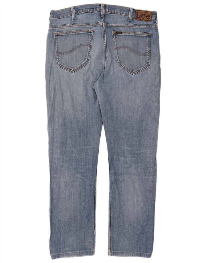 Lee Mens Rider Slim Jeans W36 L27 Azul Algodão