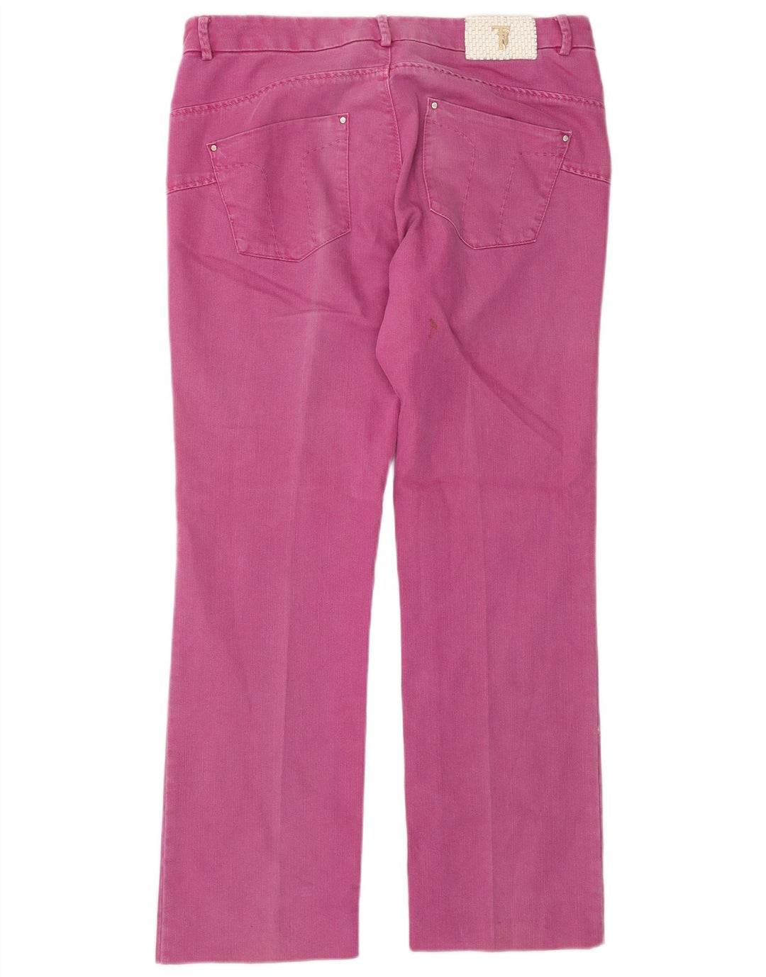 Jeans retos femininos Trussardi W30 L30 algodão rosa