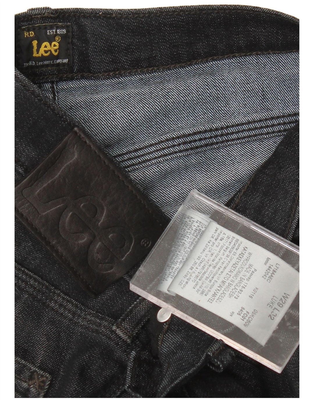 LEE Womens Luke Skinny Jeans W29 L32 Algodão Preto