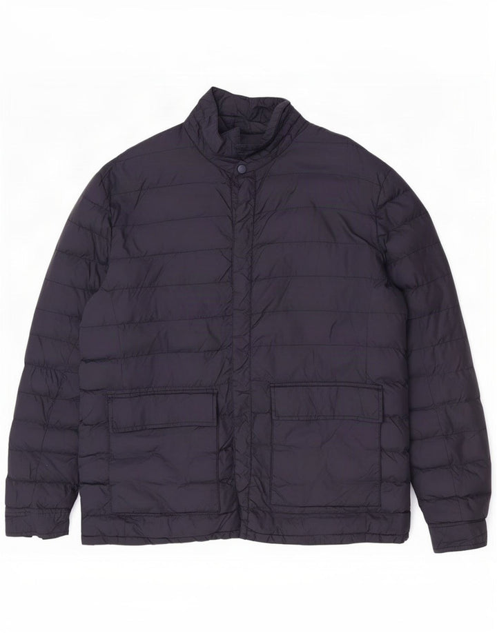 French Connection Mens Padded Jacket UK 40 Large Navy Blue Polyamide