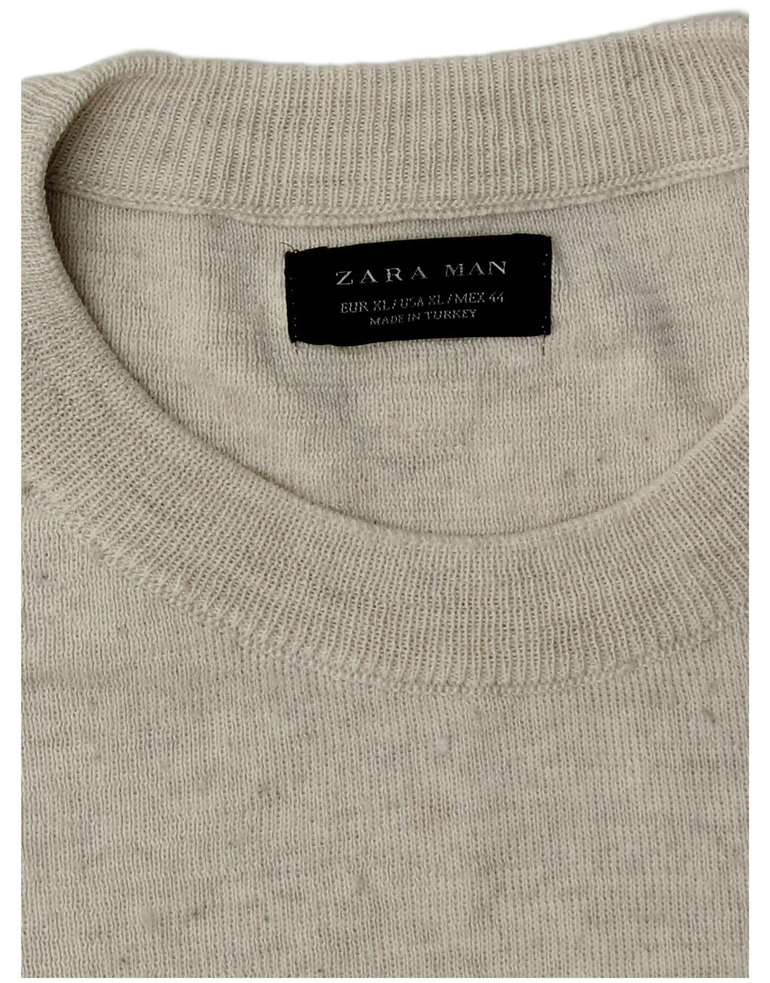 Zara Suéter masculino com gola redonda XL cinza