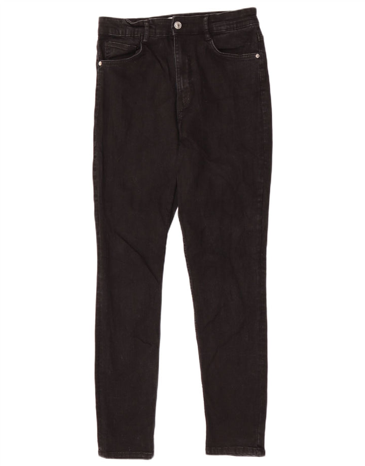 Zara Jeans Slim Feminino EU 40 Médio W30 L28 Algodão Preto