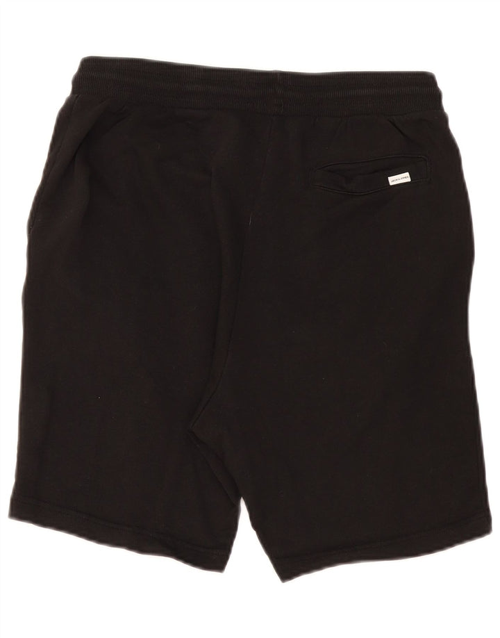 Shorts esportivos masculinos Jack & Jones médio algodão preto