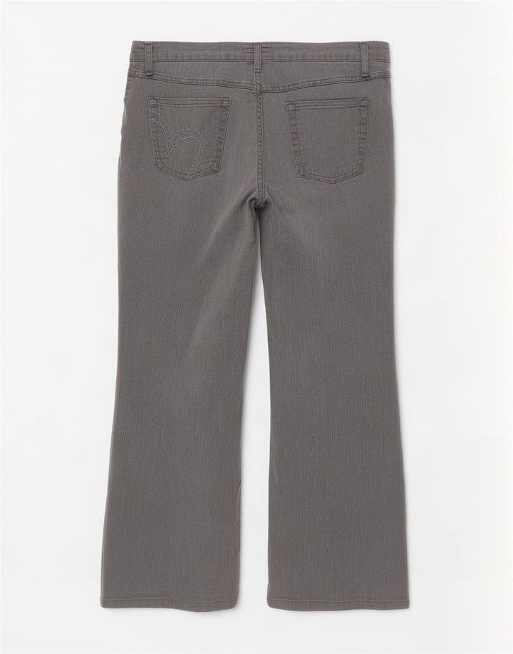 Marks & Spencer Feminino Per Una Bootcut Jeans Reino Unido 14 Médio W34 L28 Cinza