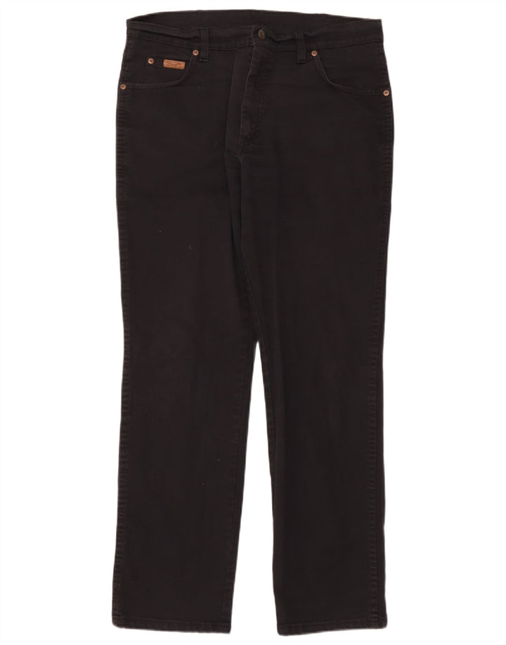 Wrangler Masculino Texas Straight Jeans W36 L32 Algodão Preto