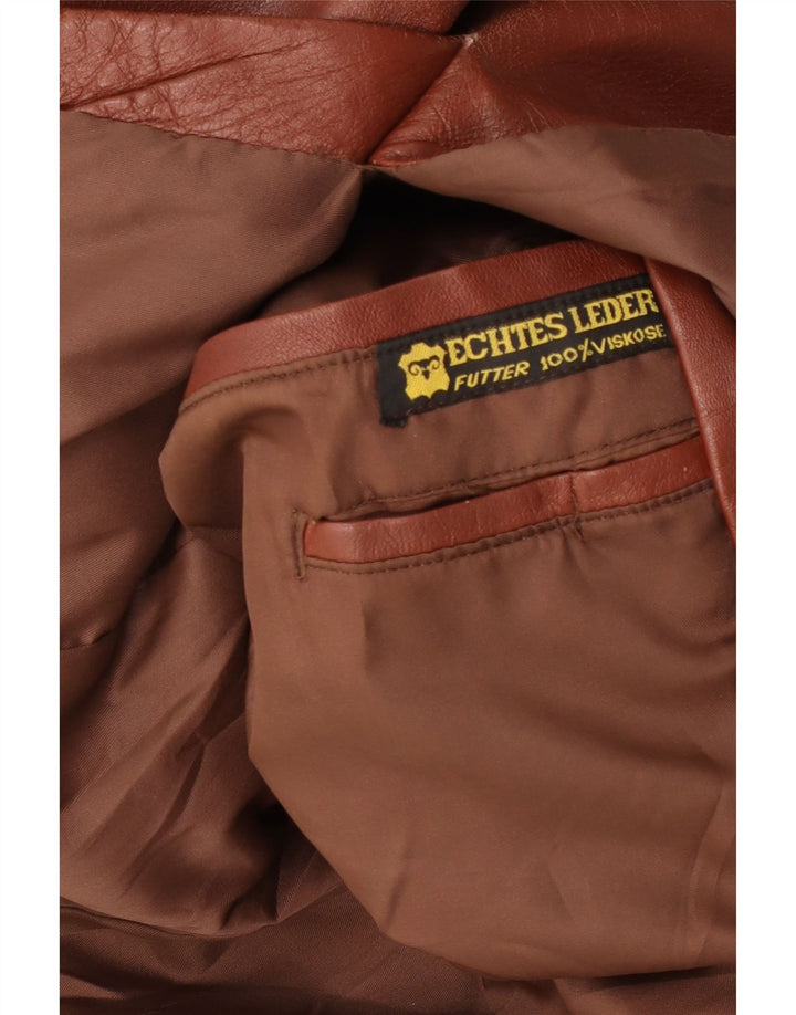 Jaqueta de couro masculina vintage Reino Unido 40 grande couro marrom