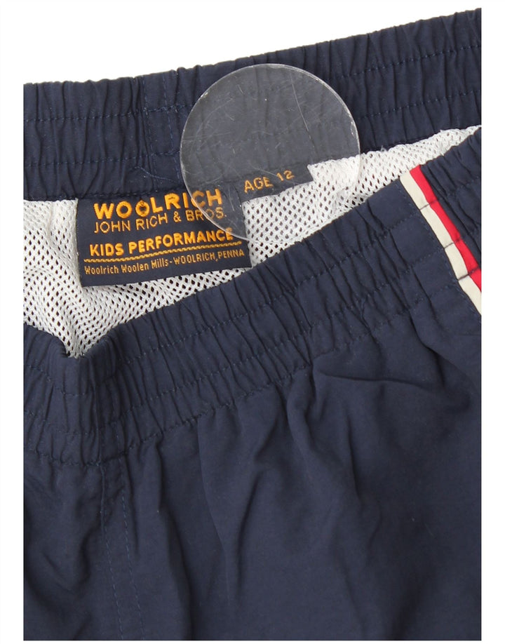 Shorts de natação Woolrich para meninos 11-12 anos azul marinho nylon