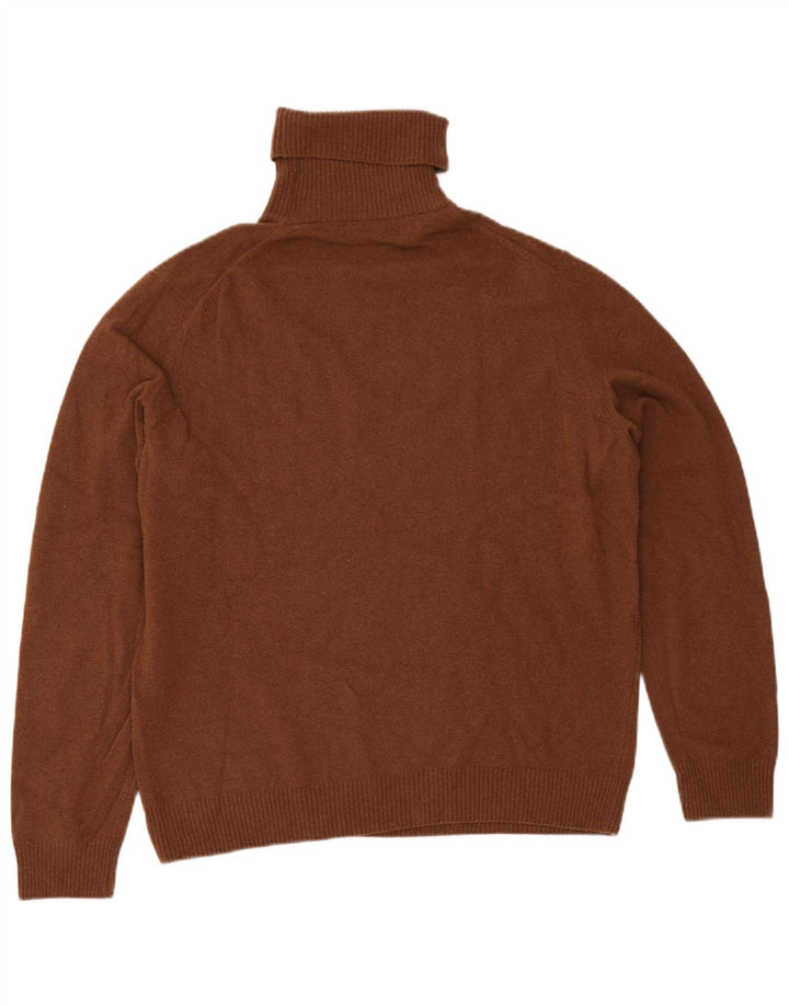 Suéter masculino Massimo Dutti com gola redonda, grande lã marrom