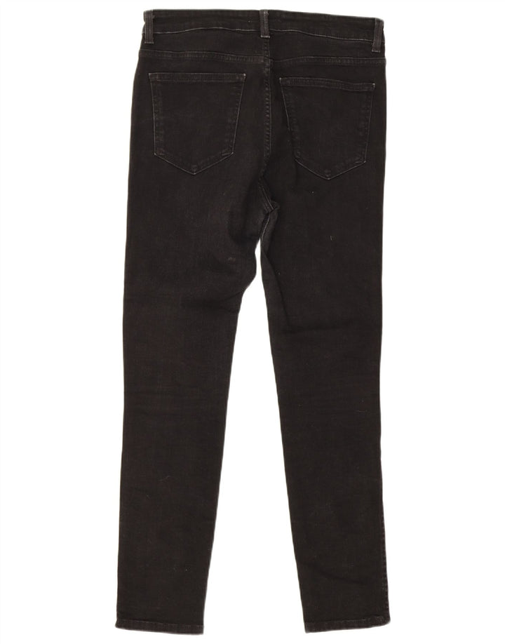 Zara Jeans Slim Feminino EU 40 Médio W30 L28 Algodão Preto