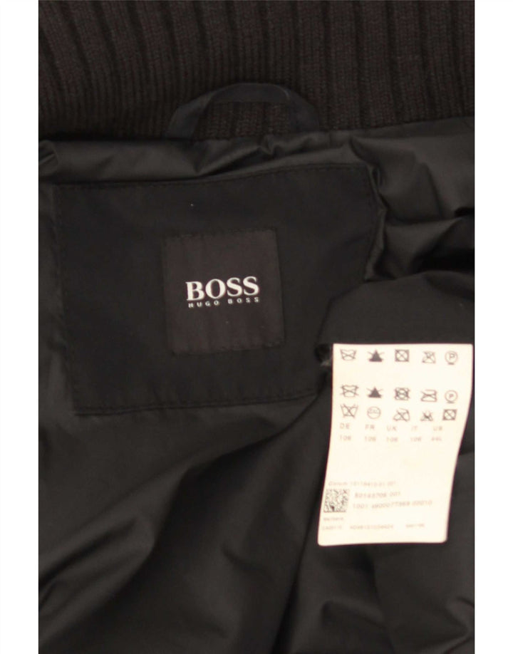 Sobretudo masculino Hugo Boss UK 42 XL poliéster preto