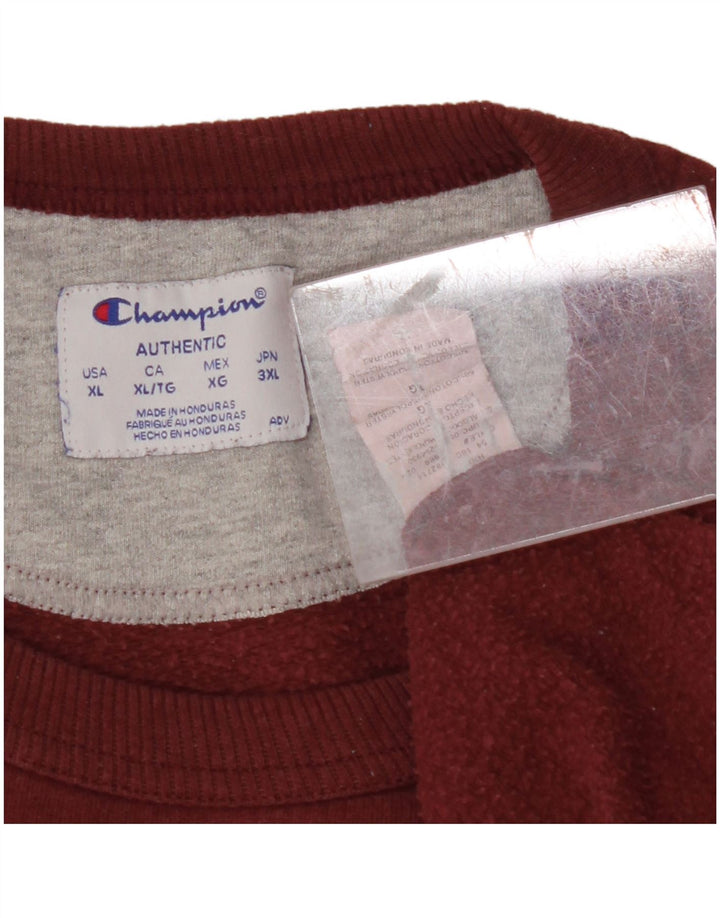 CHAMPION Suéter Masculino Jumper XL Algodão Borgonha